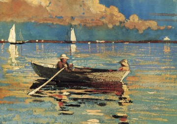 Winslow Homer Painting - Gloucester Harbor Realism marine painter Winslow Homer